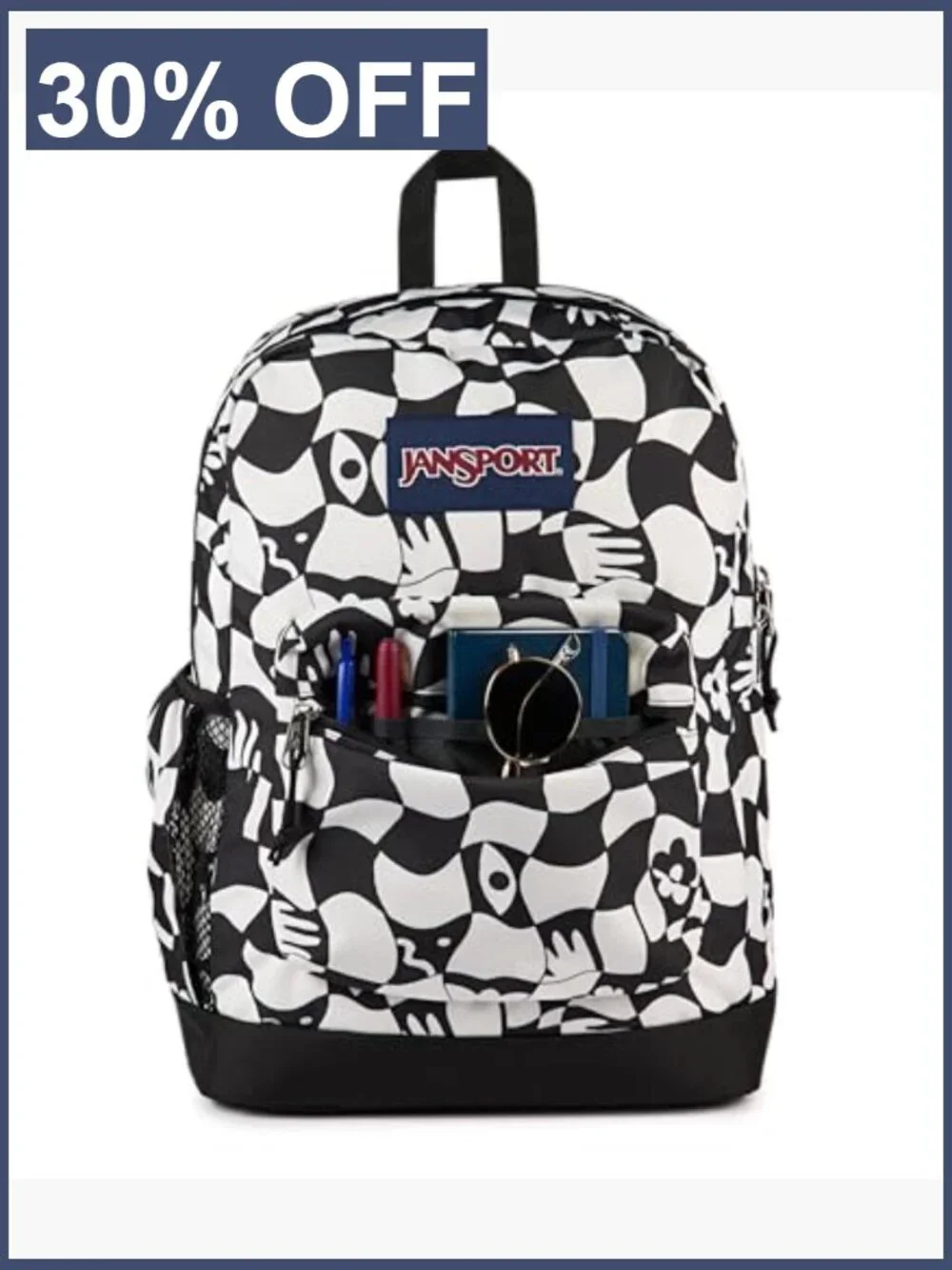 Large Backpack with Padded Laptop Sleeve, Water Bottle Pocket, 26L